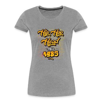 Hip-Hop Head Since 1983 - 42 Years of Street Beats - Women's Premium Organic T-Shirt - navy - Front - Mia (176cm)