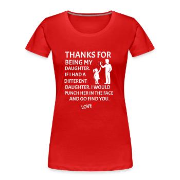 Danke, dass du meine Tochter bist Vater-Tochter - Frauen Premium Bio T-Shirt - Navy - Vorne - Mia (176cm)