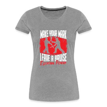 Escrima Power Arnis Kampfsport - Frauen Premium Bio T-Shirt - Navy - Vorne - Mia (176cm)