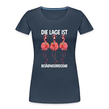 The situation is drunkenness - Women's Premium Organic T-Shirt - navy - Front - Mia (176cm)