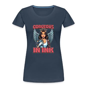 Tattoo Artist Gorgeous In Ink Tattooer Tattoo Art - Frauen Premium Bio T-Shirt - Navy - Vorne - Mia (176cm)