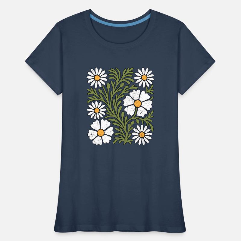 Boho Gänseblümchen Frauen Premium Bio T-Shirt