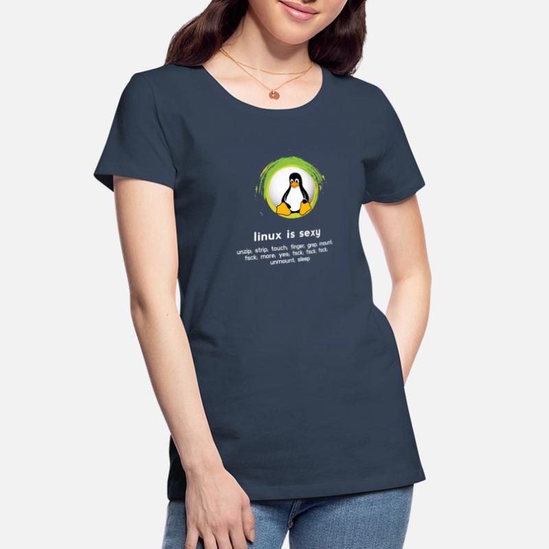Computer System Penguin Nerd pc inside code admin T-shirt bio Premium Femme