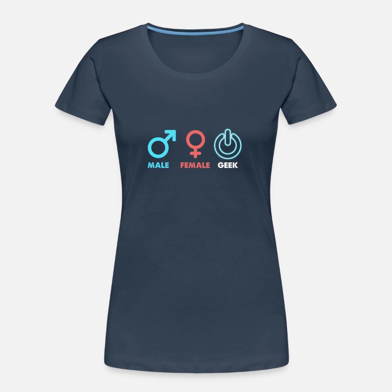 Geek Computer Programmierer Geschenk Nerd - Frauen Premium Bio T-Shirt - Navy