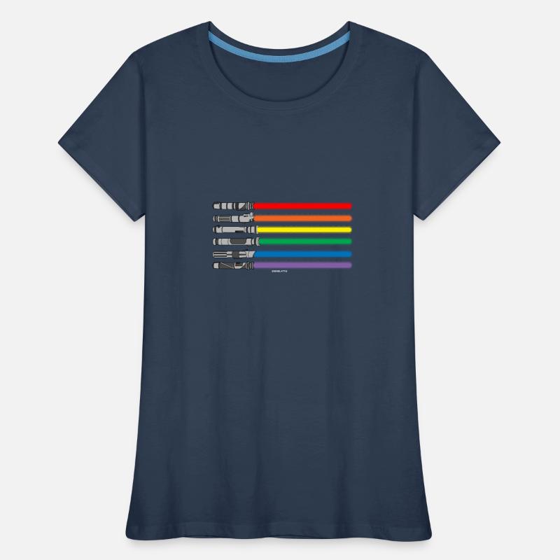 Cadeau de bannière LGBT PRIDE épée laser T-shirt bio Premium Femme