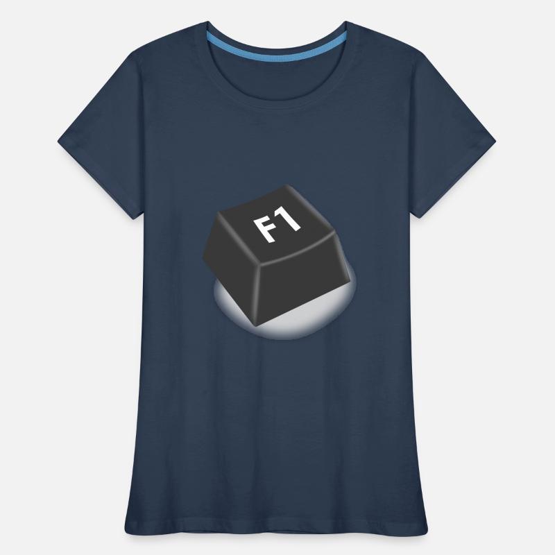f1 help button Women's Premium Organic T-Shirt