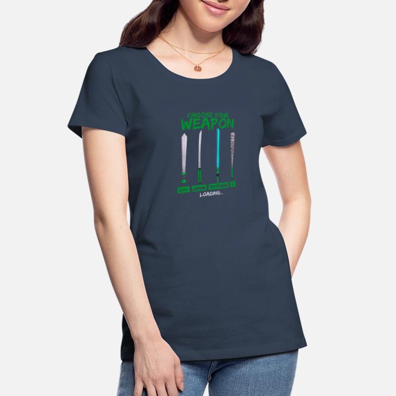 Cool Programmer Shirt Choisissez votre arme C ++ Java T-shirt bio Premium Femme