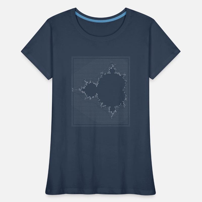 nerd mandelbrot ascii pomme mâle code programer T-shirt bio Premium Femme