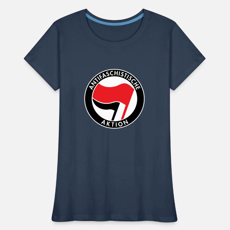 Antifacist Action, Antifa Logo, Flags Women's Premium Organic T-Shirt