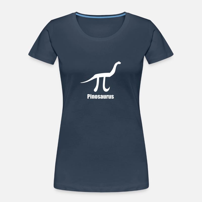 Math Maths Joke Math Teacher Pinosaurus - Women's Premium Organic T-Shirt - navy