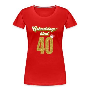 40. Geburtstag 40 Jahre 40er Geburtstagskind - Frauen Premium Bio T-Shirt - Navy - Vorne - Mia (176cm)