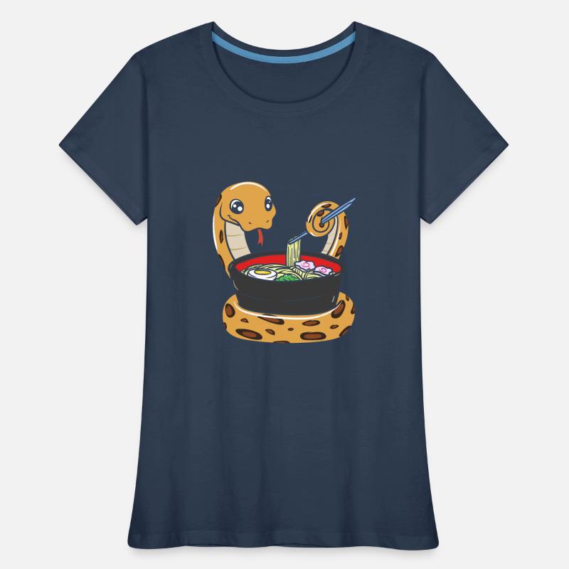 Le roi python mange des ramen T-shirt bio Premium Femme