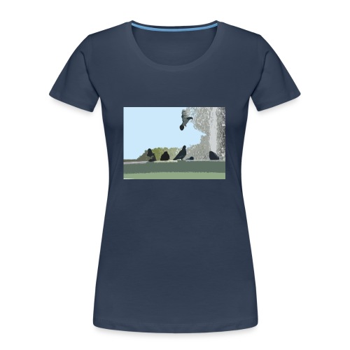 Chillin' pigeons - Vrouwen premium bio T-shirt