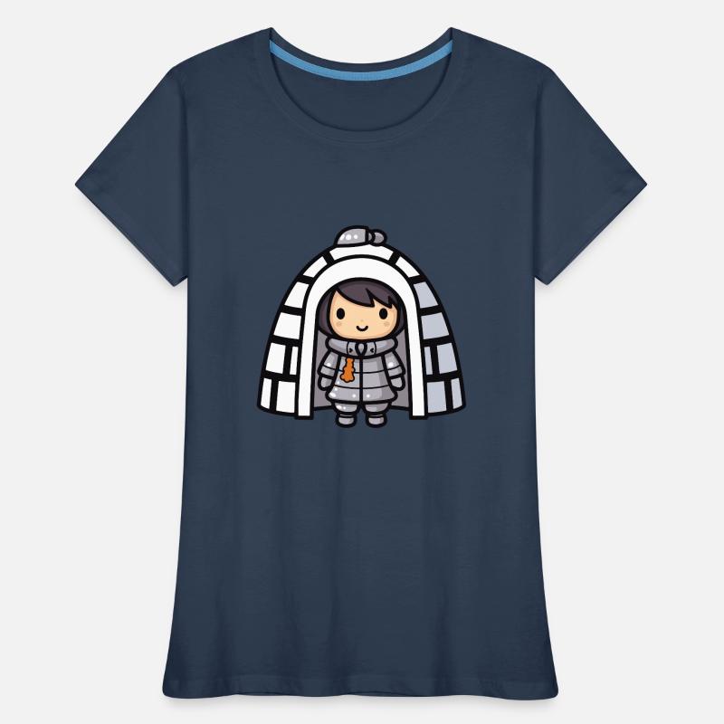 Winter Eskimo Igloo Comic Women's Premium Organic T-Shirt