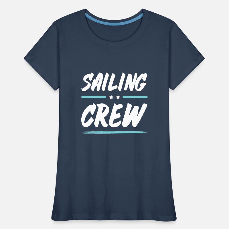 Équipage de navigation T-shirt bio Premium Femme
