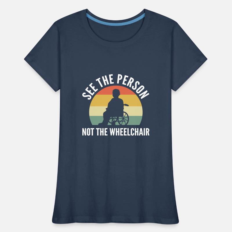 Rollstuhl Frauen Premium Bio T-Shirt
