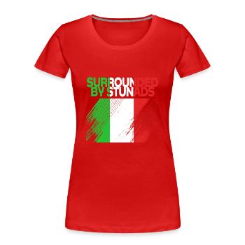 Italienisch Italia Italien - Frauen Premium Bio T-Shirt - Navy - Vorne - Mia (176cm)