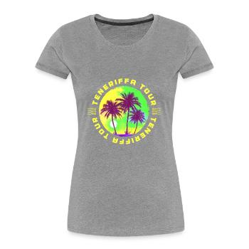 Tenerife Tour Palm Tree Holidays - Women's Premium Organic T-Shirt - navy - Front - Mia (176cm)