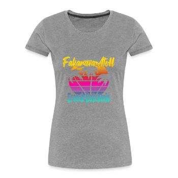Fakarava Atoll - Frauen Premium Bio T-Shirt - Navy - Vorne - Mia (176cm)