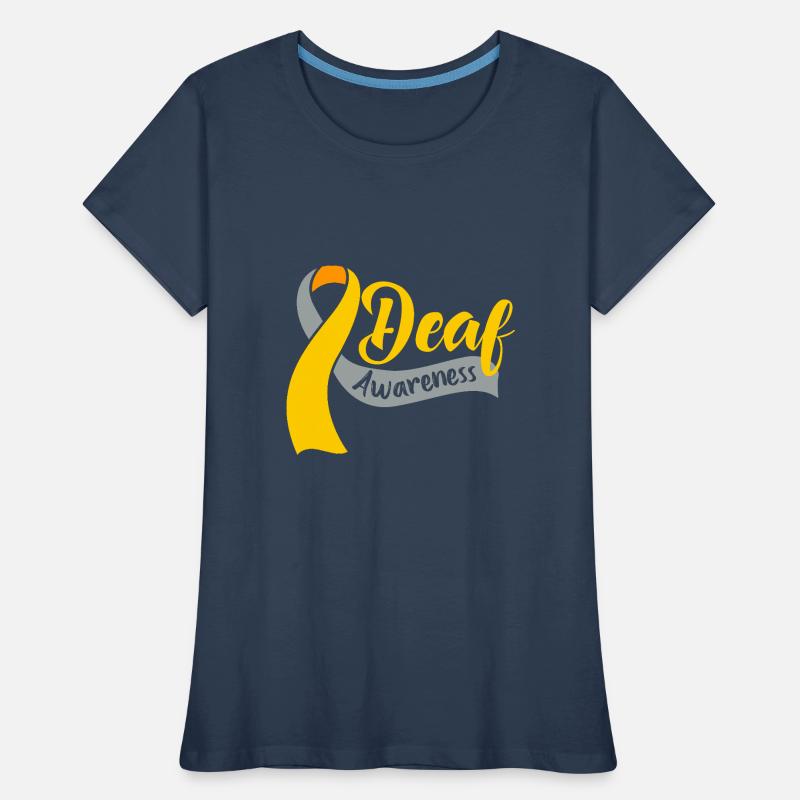 Deaf Deaf Deaf Sign Language Women's Premium Organic T-Shirt