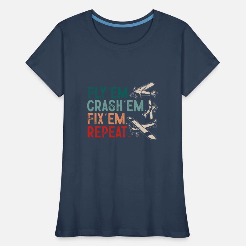 Modèle d’avion télécommandé T-shirt bio Premium Femme