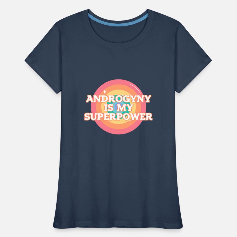 Androgyn LGBTQI Queer Tomboy Non-Binary Frauen Premium Bio T-Shirt