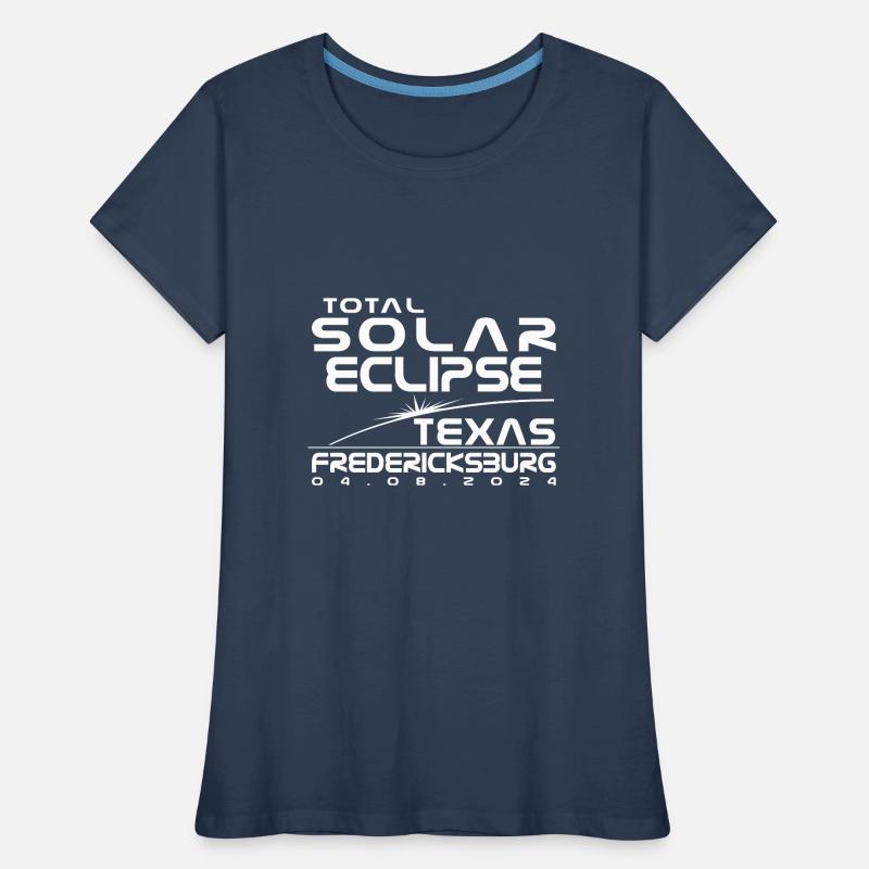 Fredericksburg Texas Totality Total Solar Eclipse Frauen Premium Bio T-Shirt