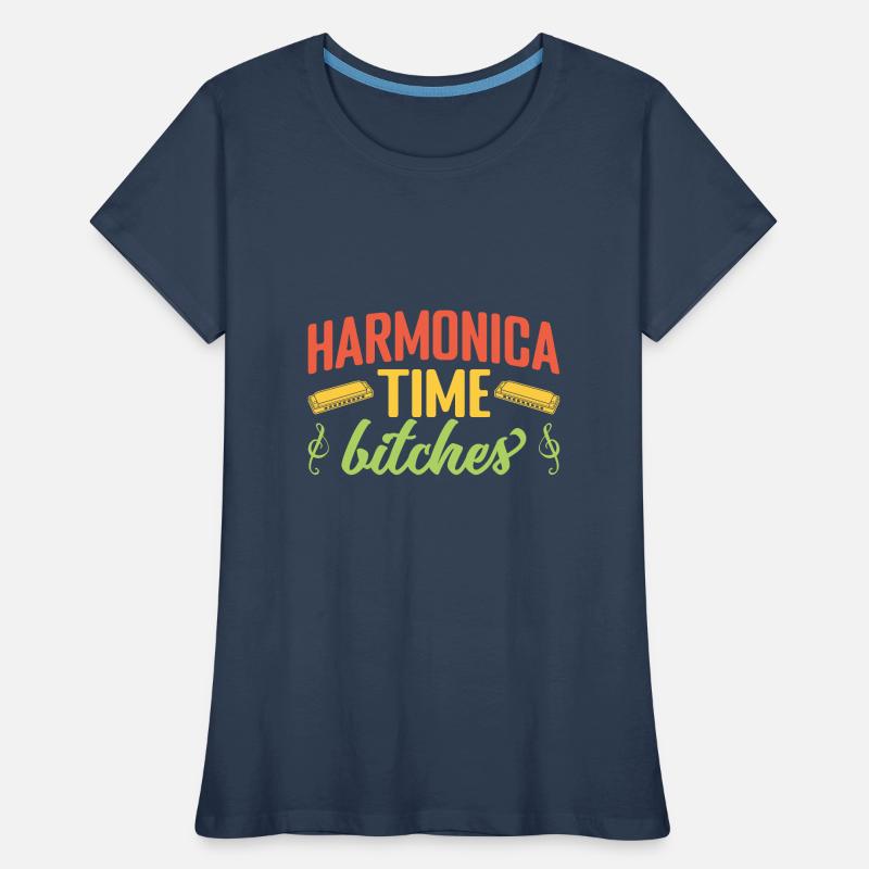 Funny Harmonica Player Time Bitches Harmonica Frauen Premium Bio T-Shirt