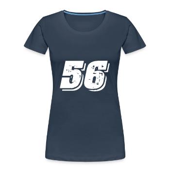 56 Number Symbol - Women's Premium Organic T-Shirt - navy - Front - Mia (176cm)