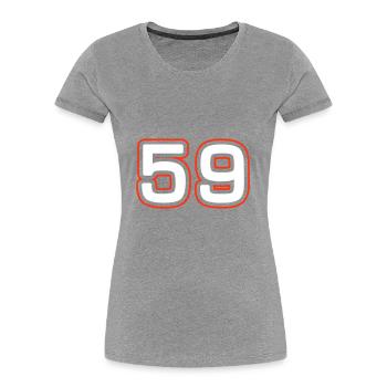 59 Number Symbol - Women's Premium Organic T-Shirt - navy - Front - Mia (176cm)
