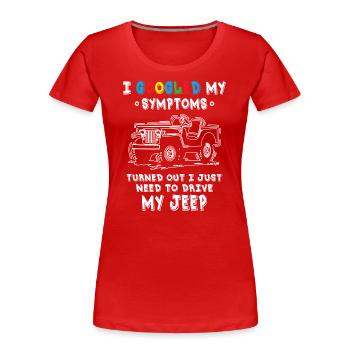 Il s’est avéré que j’avais juste besoin de conduire mes Jeeps - T-shirt bio Premium Femme - bleu marine - Devant - Mia (176cm)