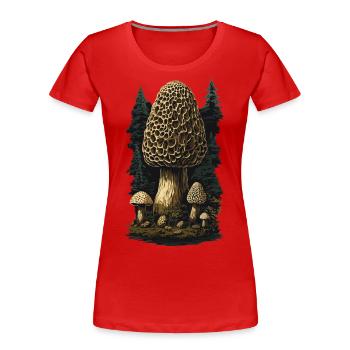 Vintage Morcheln Goblincore Pilz Magie - Frauen Premium Bio T-Shirt - Navy - Vorne - Mia (176cm)