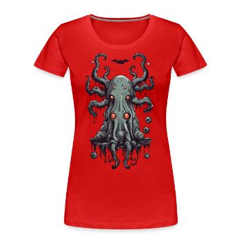 Slimy monster cute creature of the night - Women's Premium Organic T-Shirt - navy - Front - Mia (176cm)