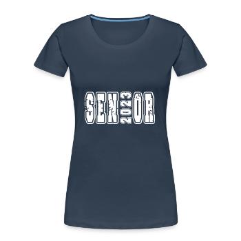 Senior Class of 2023 Bold Graduation Look - Women's Premium Organic T-Shirt - navy - Front - Mia (176cm)