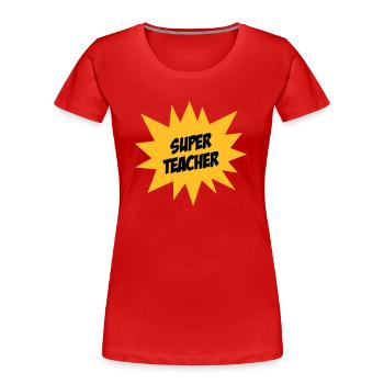 Teacher / School / Professor / Ecole / Schule - Women's Premium Organic T-Shirt - navy - Front - Mia (176cm)