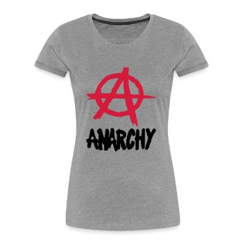 Anarchy__V002 - Frauen Premium Bio T-Shirt - Navy - Vorne - Mia (176cm)