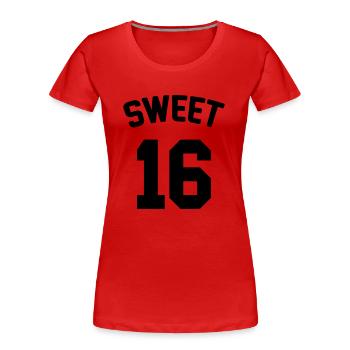 Sweet 16 Sixteen - Women's Premium Organic T-Shirt - navy - Front - Mia (176cm)