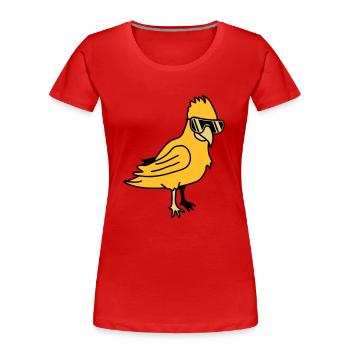 Cool Parrot Bird - Frauen Premium Bio T-Shirt - Navy - Vorne - Mia (176cm)