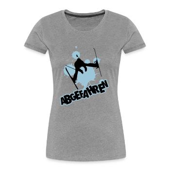 Skifahrer: abgefahren - Frauen Premium Bio T-Shirt - Navy - Vorne - Mia (176cm)