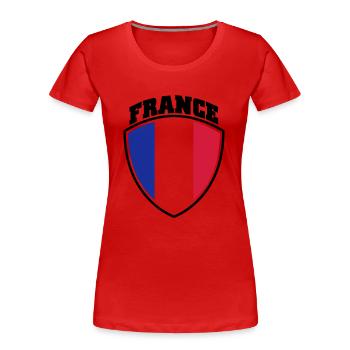 Frankreich - Frauen Premium Bio T-Shirt -  - Vorne - Mia (176cm)