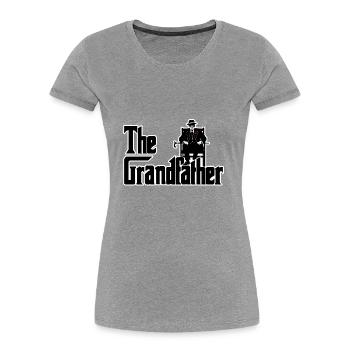 The Grandfather Funny Gift for Grandpas product - Women's Premium Organic T-Shirt - navy - Front - Mia (176cm)