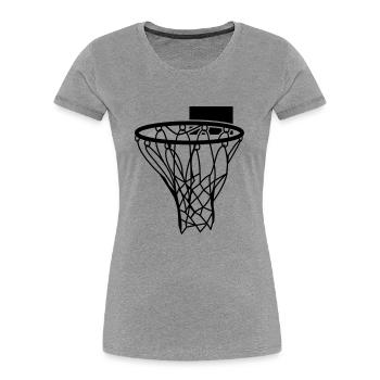 Basketball-Korbball-Hoop Sport Punktzahl - Frauen Premium Bio T-Shirt - Navy - Vorne - Mia (176cm)