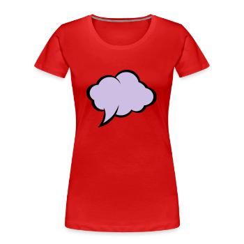 Comic speech bubble - Women's Premium Organic T-Shirt - navy - Front - Mia (176cm)