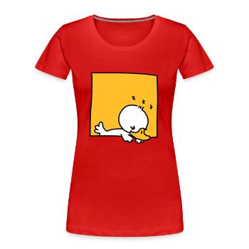 little duck sleeping (3 colors) - Women's Premium Organic T-Shirt - navy - Front - Mia (176cm)
