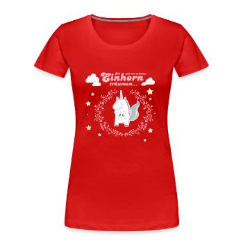 Licorne - Unicorn - Glitter - T-shirt bio Premium Femme - bleu marine - Devant - Mia (176cm)