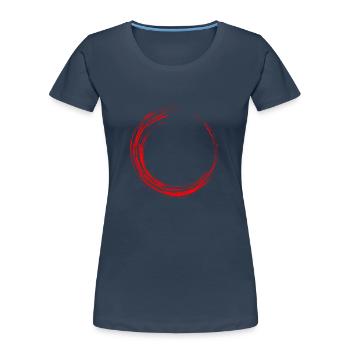 Circle Design Style New Red - Women's Premium Organic T-Shirt - navy - Front - Mia (176cm)
