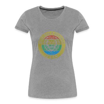 20ème Anniversaire Sauvage, libre et indompté depuis 08/2004 - T-shirt bio Premium Femme - bleu marine - Devant - Mia (176cm)