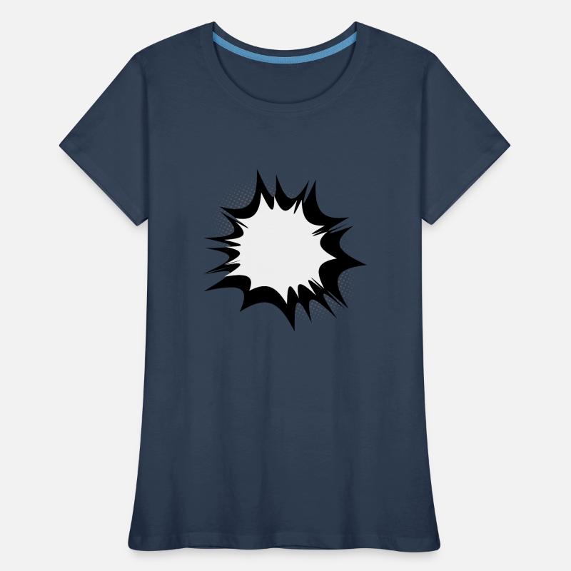 Comic Sprechblase Explosion Frauen Premium Bio T-Shirt