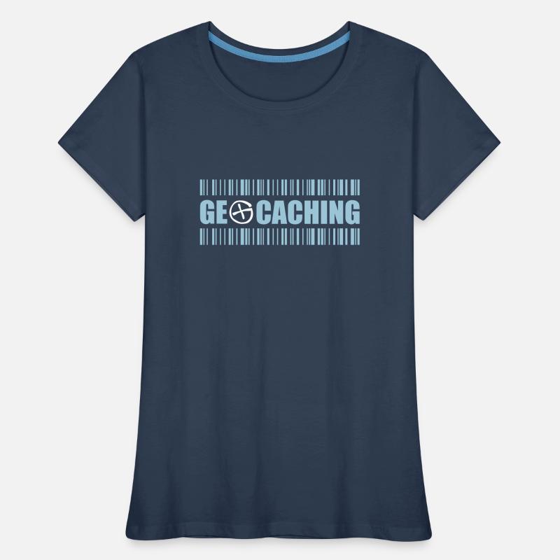 Geocaching Barcode - 2colors - 2O12 Women's Premium Organic T-Shirt