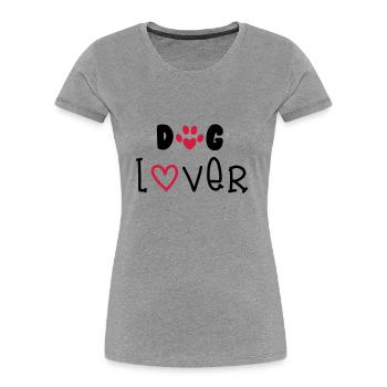 Dog Lover - T-shirt bio Premium Femme - bleu marine - Devant - Mia (176cm)